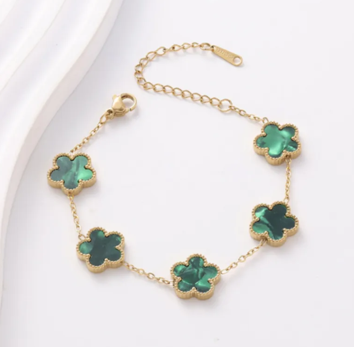 Leaf Motif Steel Jewelry Trio