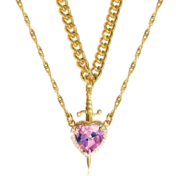 Gothic Love Dagger Necklace