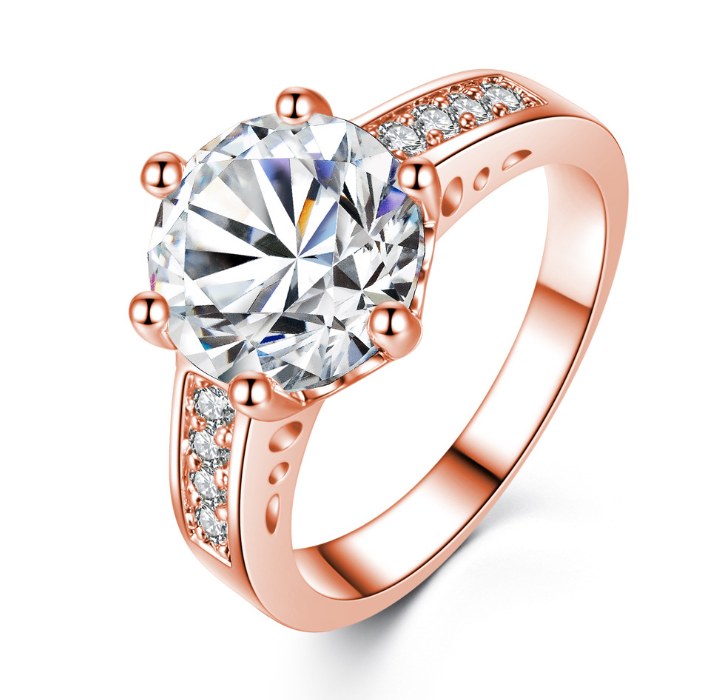 Elegant Platinum Moissanite Ring