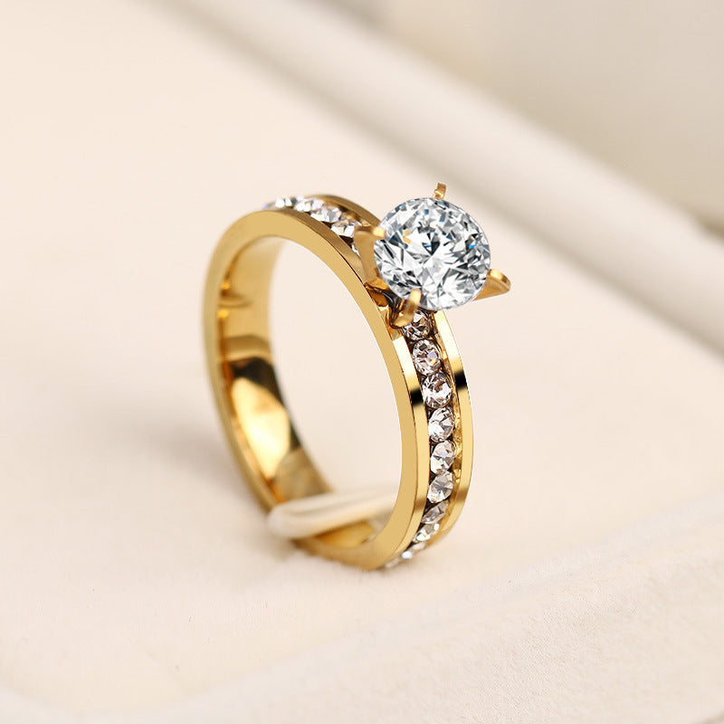 Geometric Glamour Diamond Ring
