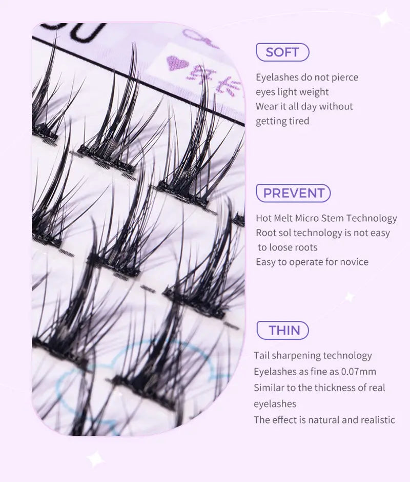Anime Style Natural Cluster Lashes
