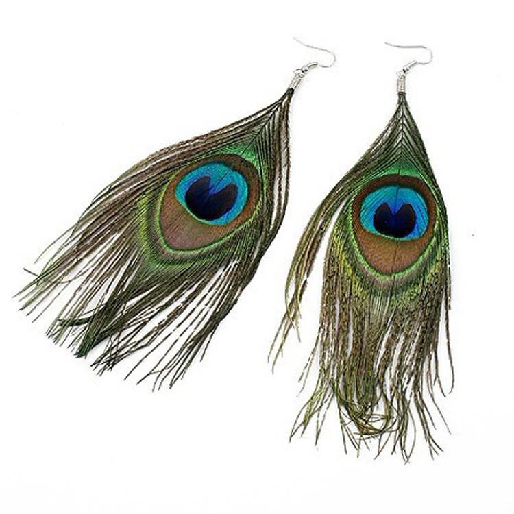 Elegant Feather Drop Earrings
