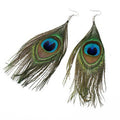 Elegant Feather Drop Earrings