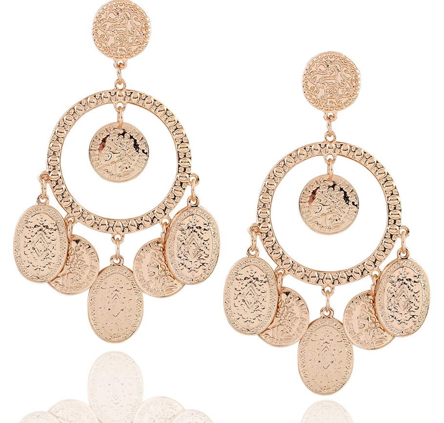 Glamour Gold Statement Earrings