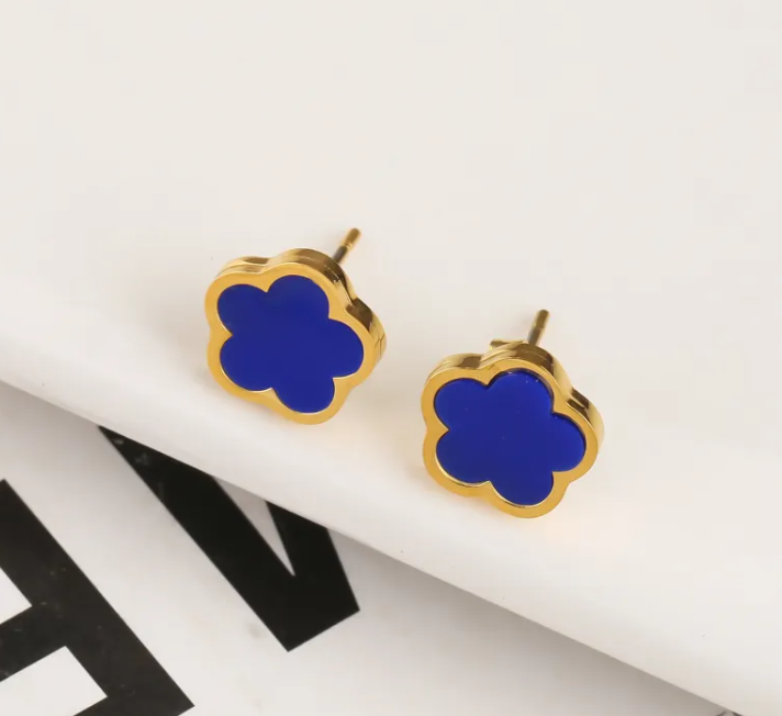 Leaf Motif Steel Jewelry Trio