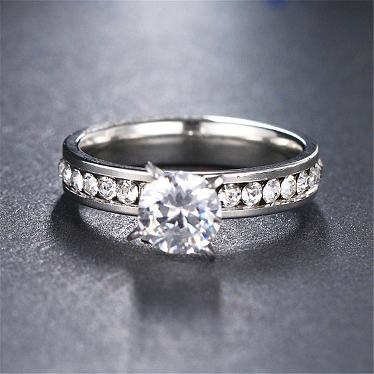 Geometric Glamour Diamond Ring