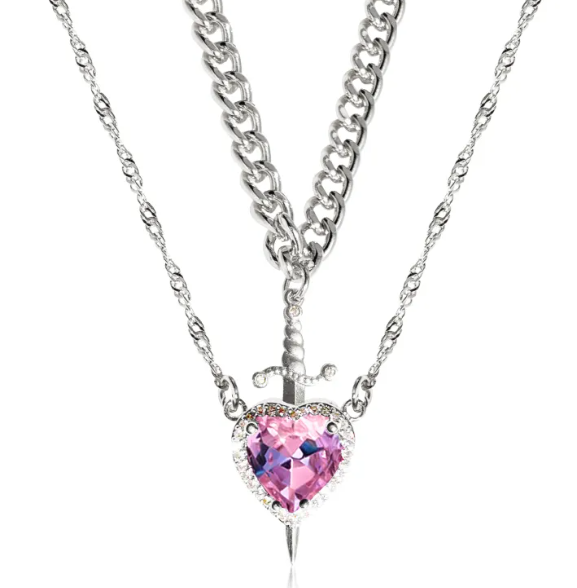 Gothic Love Dagger Necklace