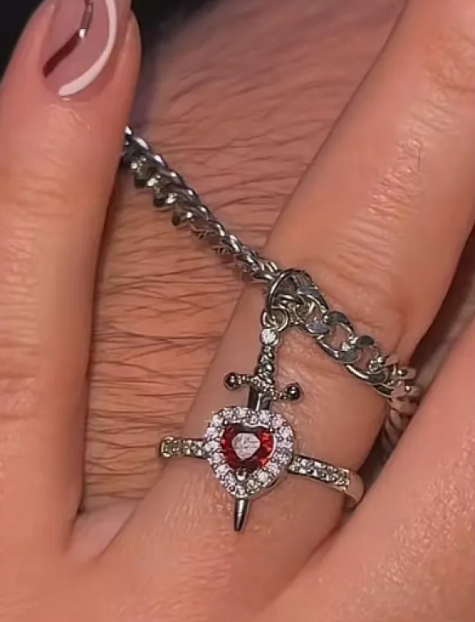 Gothic Love Dagger Necklace
