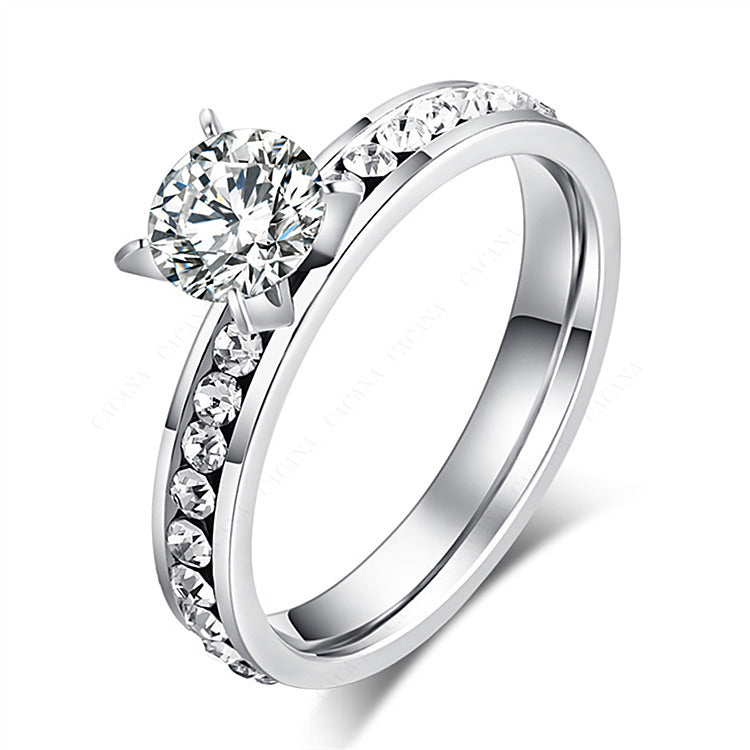 Geometric Glamour Diamond Ring