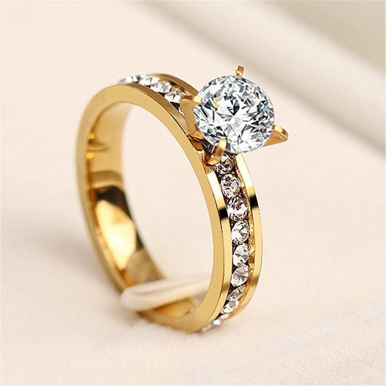 Geometric Glamour Diamond Ring
