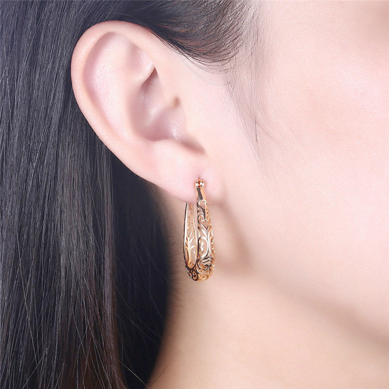 Elegant S925 Hollow Silver Earrings