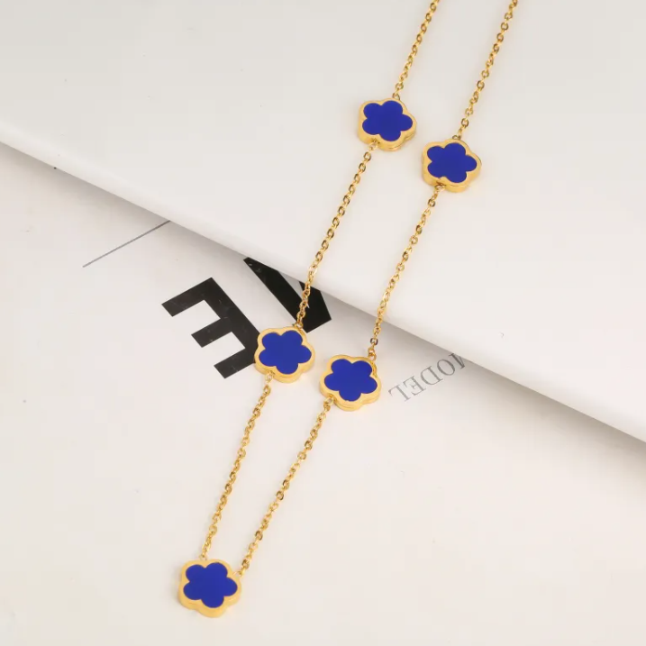 Leaf Motif Steel Jewelry Trio