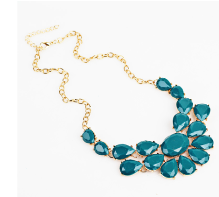 Elegant Alloy Gemstone Necklace