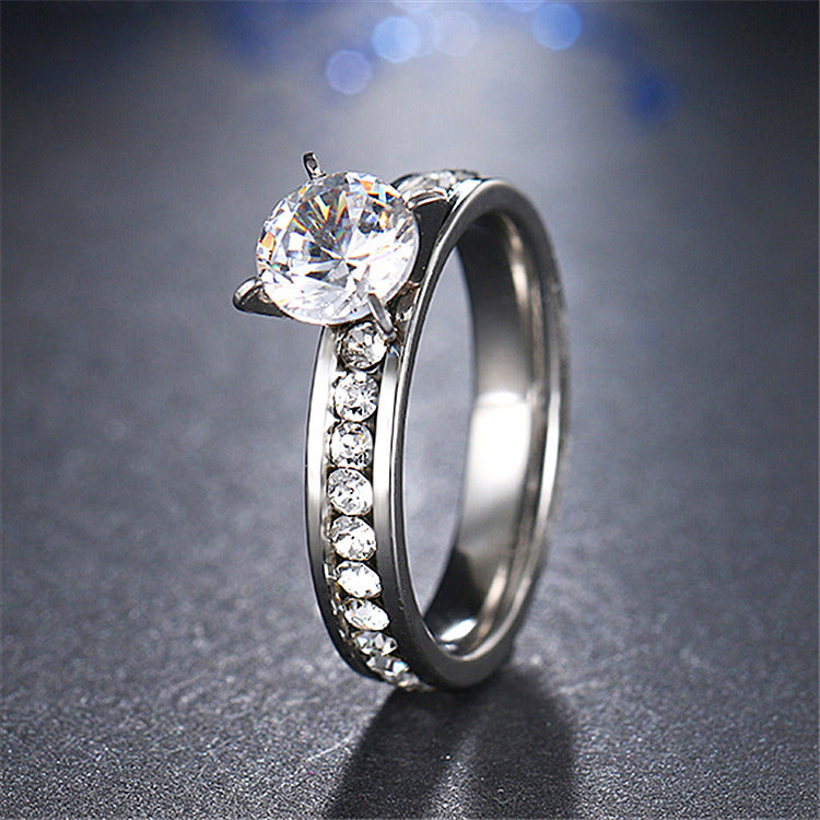 Geometric Glamour Diamond Ring
