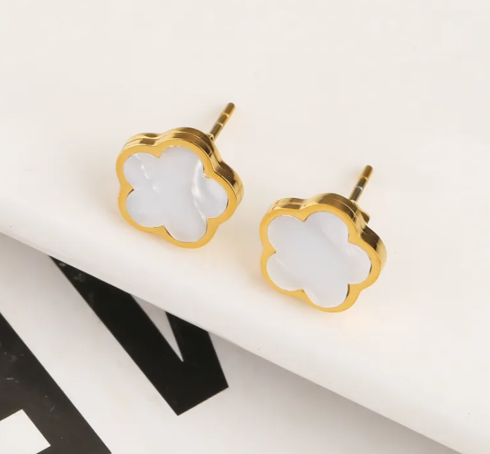 Leaf Motif Steel Jewelry Trio