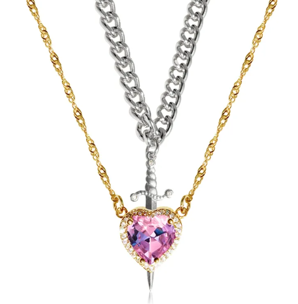 Gothic Love Dagger Necklace